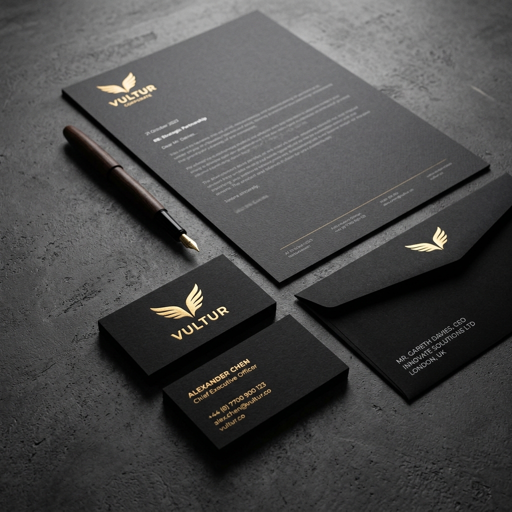 Raven Company Inc Premium Stationery Design Mockup